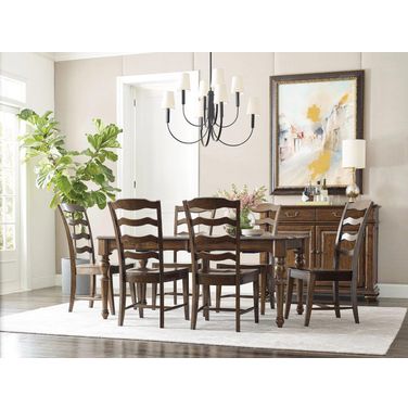 Commonwealth Dining Room Set In Warm Brunette