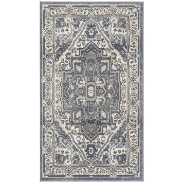 Concerto 2'2" x 3'9" Indoor Rug In Navy and Ivory