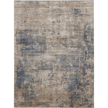Concerto Blue and Beige 8'10" x 11'10" Contemporary Area Rug