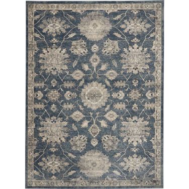 Concerto Blue and Beige 8'10" x 11'10" Vintage Area Rug