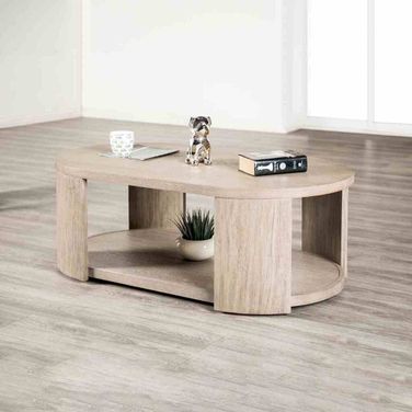 Conisbrough Oval Cocktail Table In Oak