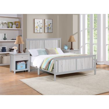 Connelly Youth Reversible Panel Bedroom Set In Gray and Rockport Gray