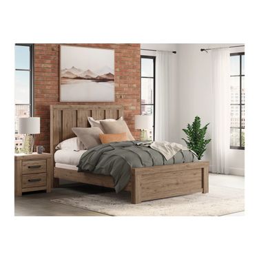 Contoura Panel Bedroom Set In Light Brown