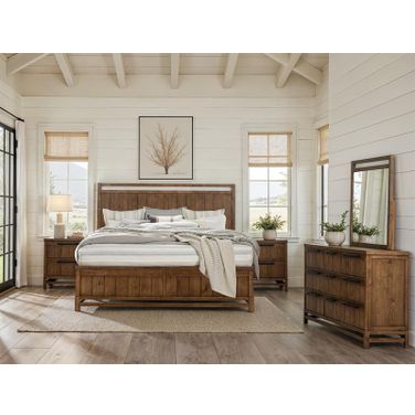 Conway Panel Bedroom Set In Honey Wheat