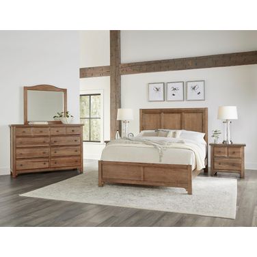 Cool Farmhouse Panel Bedroom Set In Natural