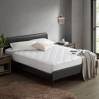 Cooling Touch Overfilled Deep Pocket King Mattress Pad In White