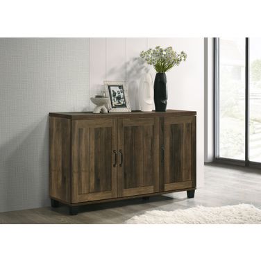 Corby 45 Inch 3-Door Shoe Cabinet In Dark Dusty Oak