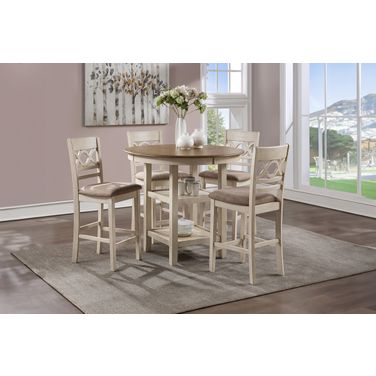 Cori Counter 5 Piece Set In Bisque and Brown