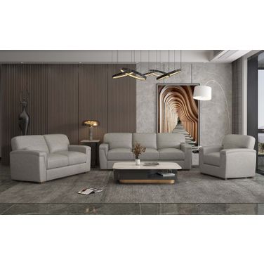 Cornelia Living Room Set In Beige Leather