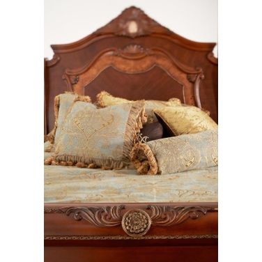 Cortina honey walnut king sleigh bed by aico store nf65000
