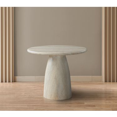 Cosenza 36 Inch Concrete Dining Table In Travertine