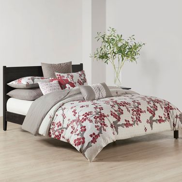 Cotton Sateen Printed 3 Piece King Comforter Mini Set In Multi