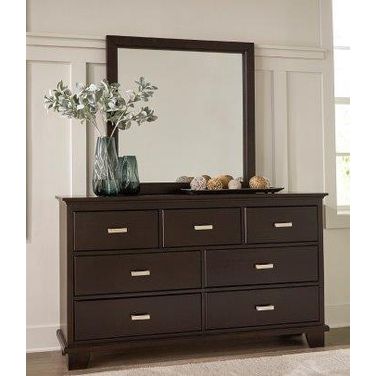 Covetown Bedroom Mirror In Dark Brown