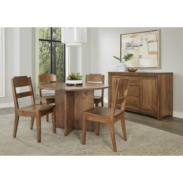 Crafted 48 Inch Round Dining Set In Medium Cherry