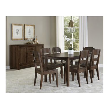 Crafted 94 Inch Surfboard Dining Room Set In Dark Cherry