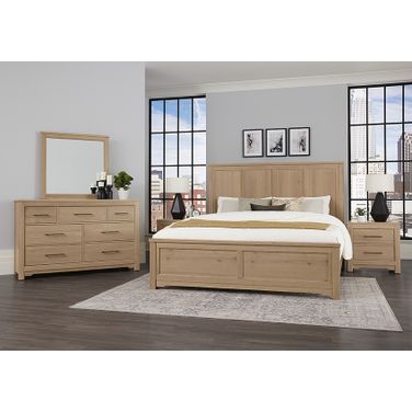 Crafted Cherry Panel Bedroom Set In Natural