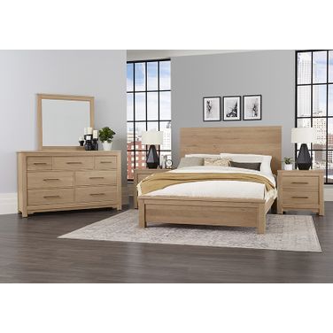 Crafted Cherry Plank Bedroom Set In Natural