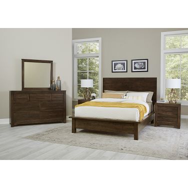 Crafted Cherry Terrace Bedroom Set In Dark Cherry