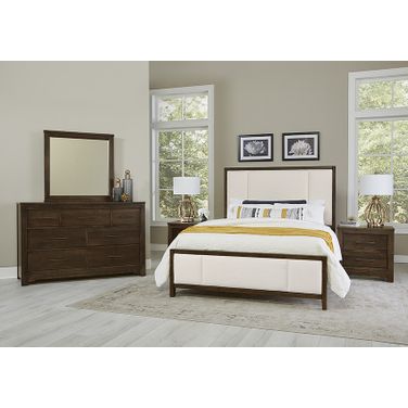 Crafted Cherry Bedroom Set In White And Dark Cherry