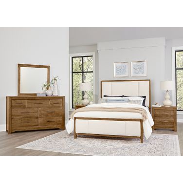 Crafted Cherry Bedroom Set In White And Medium Cherry
