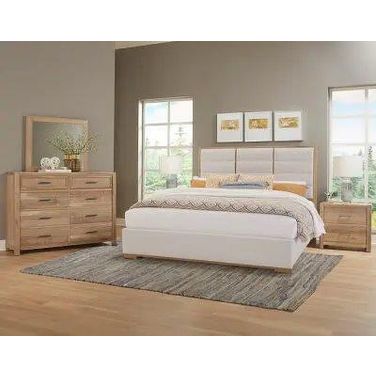 Crafted Oak Bedroom Set In Bleached White