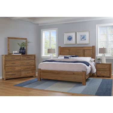 Crafted Oak Poster Bedroom Set In Natural