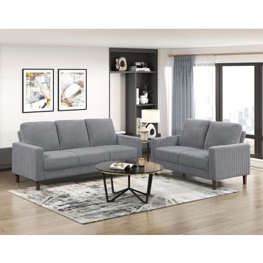 Crandall Living Room Set In Gray