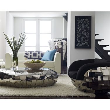 Crazy Cut Silver Occasional Table Set