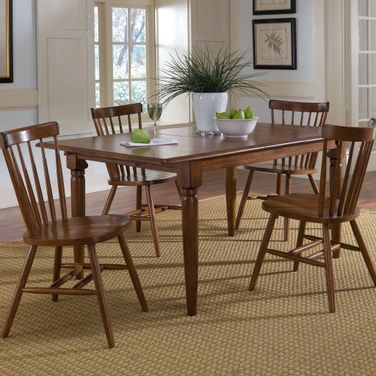 Creations II Tobacco Butterfly Leaf Dining Room Set