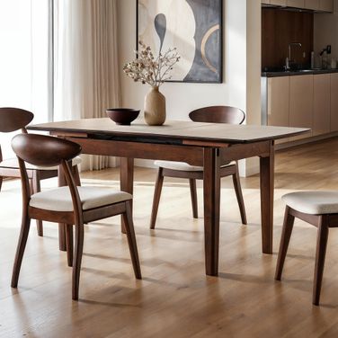 Croglio Dining Table In Rich Walnut