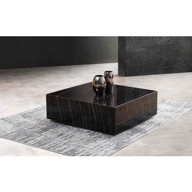 Cube Black Marble Coffee Table