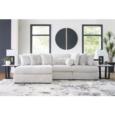 Cuddlesome 3-Piece RAF Sectional with Chaise In Arctic