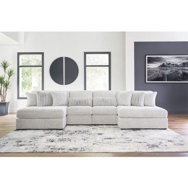 Cuddlesome 4-Piece Sectional with Chaise In Arctic