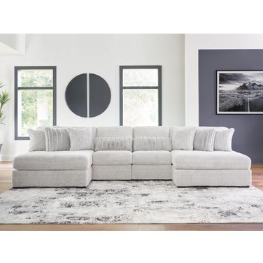 Cuddlesome 4-Piece Sectional with Chaise In Arctic