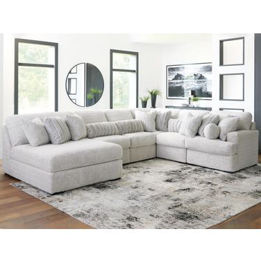 Cuddlesome 6-Piece RAF Sectional with Chaise In Arctic