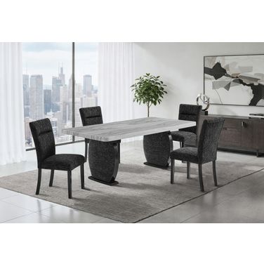D2502 Dining Room Set In Black and Grey
