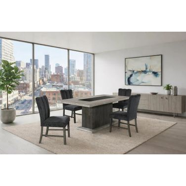 D8030 Dining Room Set In Black and Brown