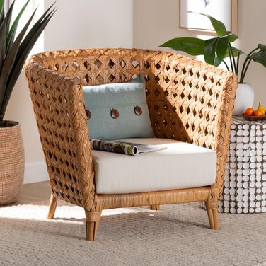 Daiwa Ratan Accent Chair In Light Honey