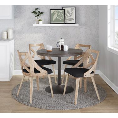 Dakota-Charlotte Dining Set In Charcoal and Espresso