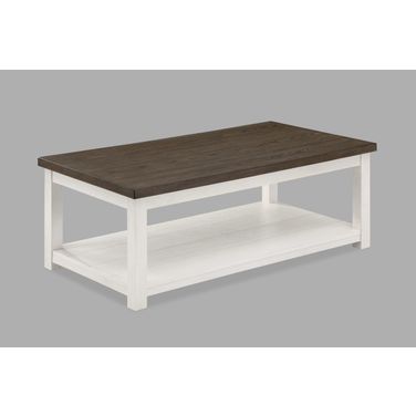 Dakota Coffee Table with Casters In Chalk
