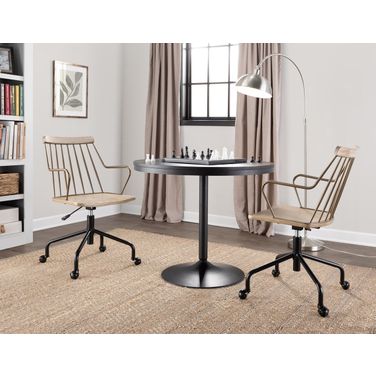 Dakota-Preston Dining Set In Antique Copper and Black
