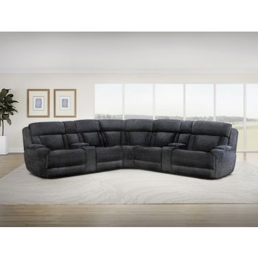 Dalton 7 Piece Modular Power Reclining Sectional with Power Adjustable Headrests In Charcoal