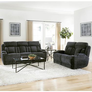 Dalton Lucky Charcoal Power Reclining Living Room Set