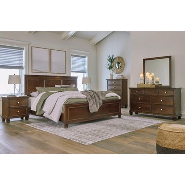 Danabrin Rich Brown Cherry Youth Panel Bedroom Set