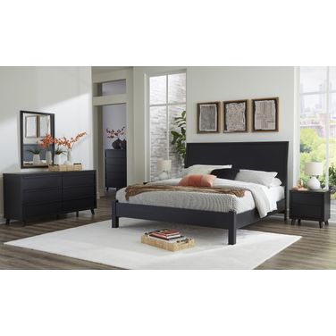 Danziar Platform Bedroom Set In Black