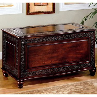 Finlay Flip Open Storage Cedar Chest Deep Tobacco