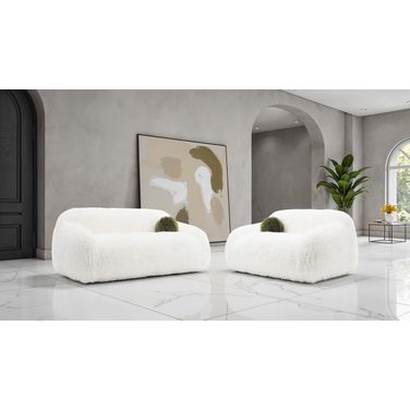 Darwen Living Room Set In White