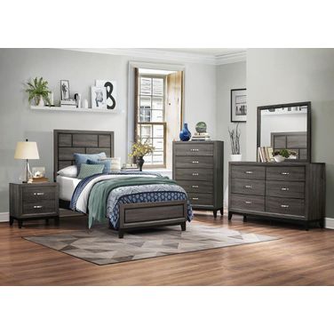 Davi Gray Youth Panel Bedroom Set