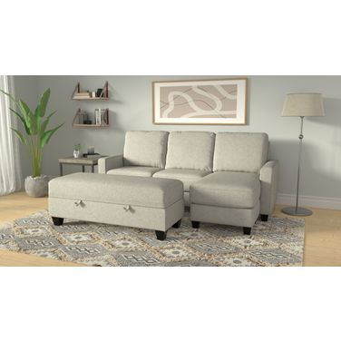 Dawson Chaise Sectional In Gray