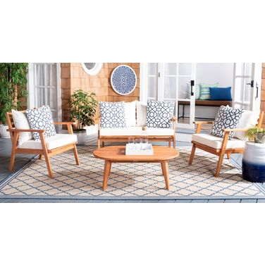 Deacon 4 Piece Living Set in Beige